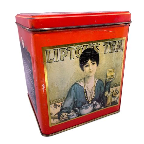 metal train in lipton tea box|antique lipton tea squares.